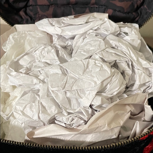 Johnny Was Black and Red Velvet Floral Bag - Picture 7 of 14